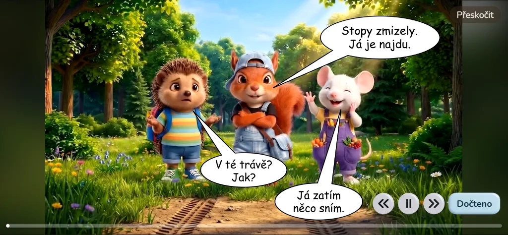 Film z aplikace: ježek Bodlinka a kamarádi v lese